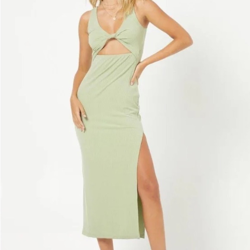 NWT L Space Nico Dress Olive Size XL